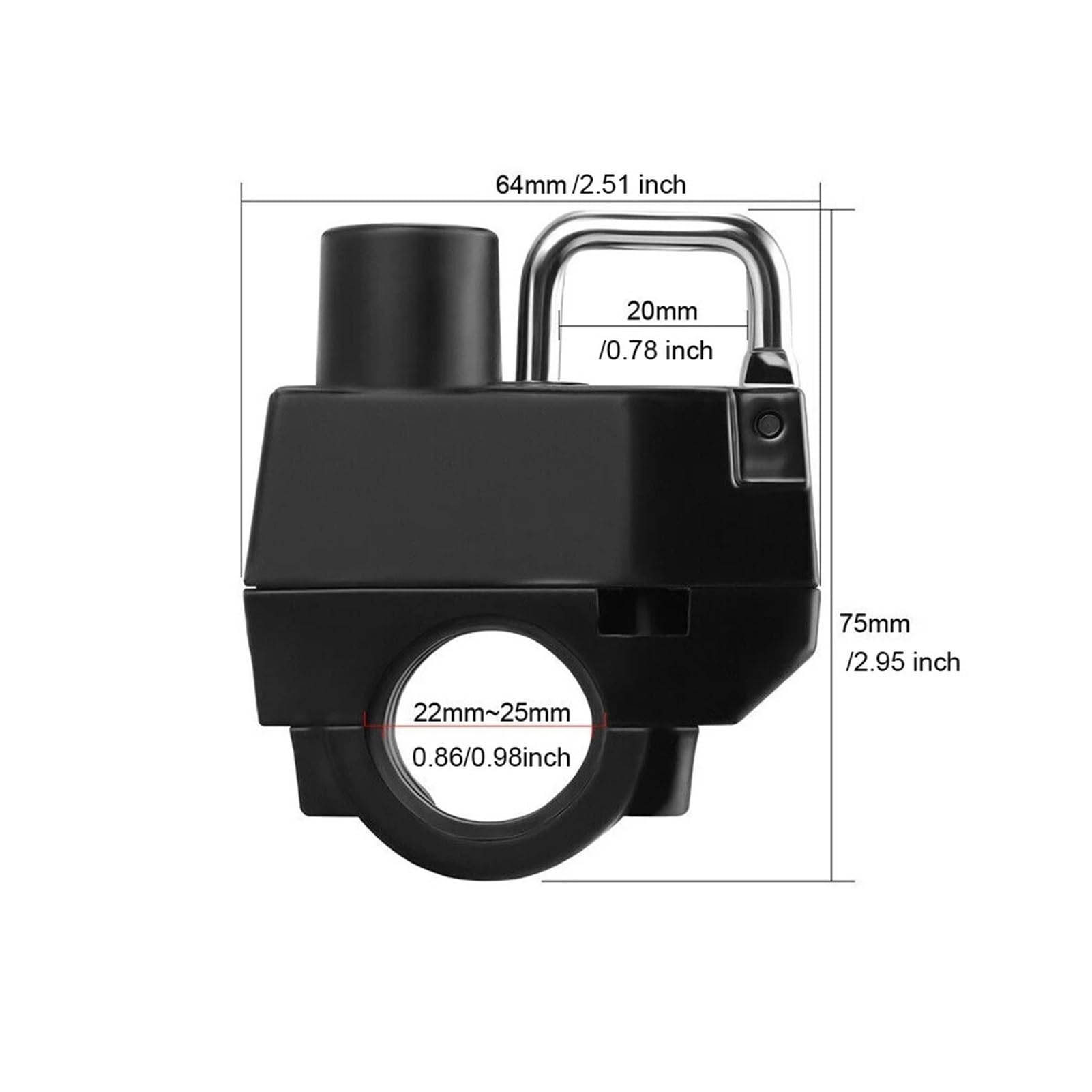 Antivol for casque de moto - Sécurité renforcée avec 2 clés, compact et résistant aux intempéries for moto, scooter et vélo électrique.