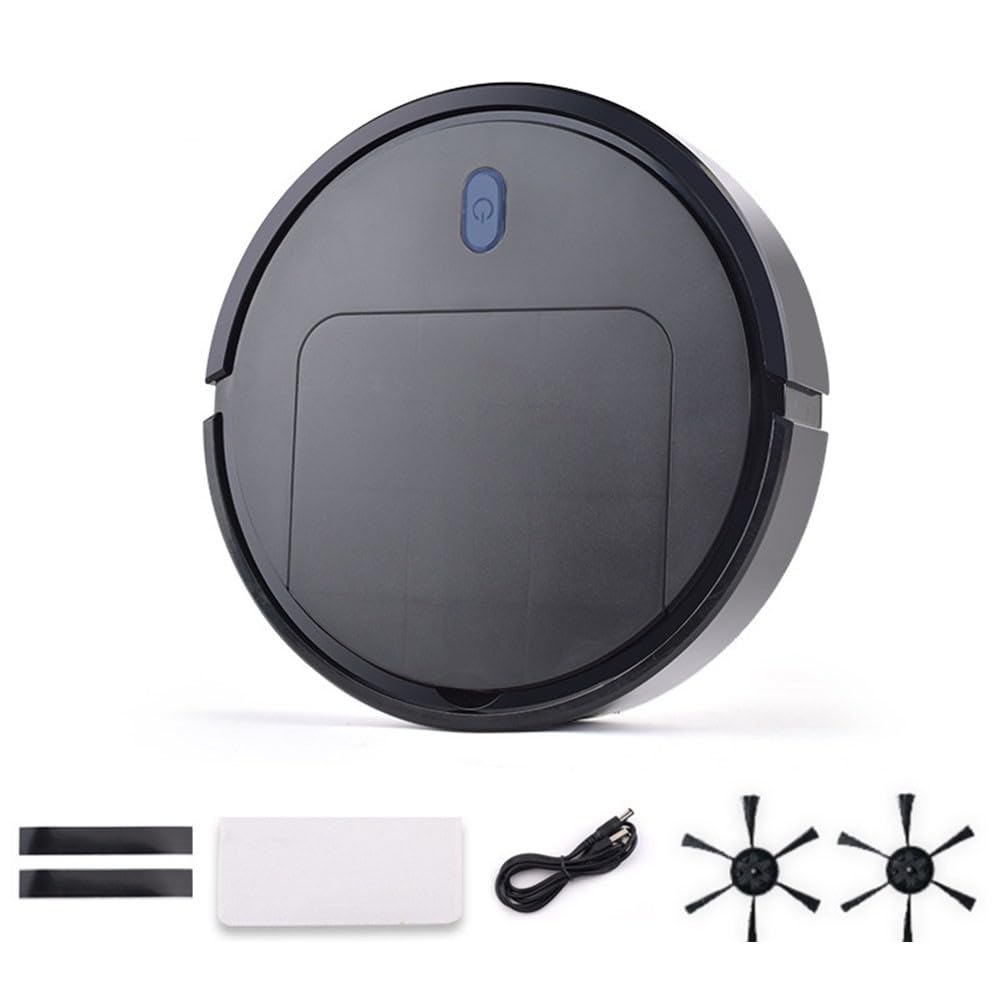 Robot 5 in 1 per aspirapolvere con pulizia, purificazione dell'aria, forte aspirazione, navigazione, controllo app, uso domestico, nero