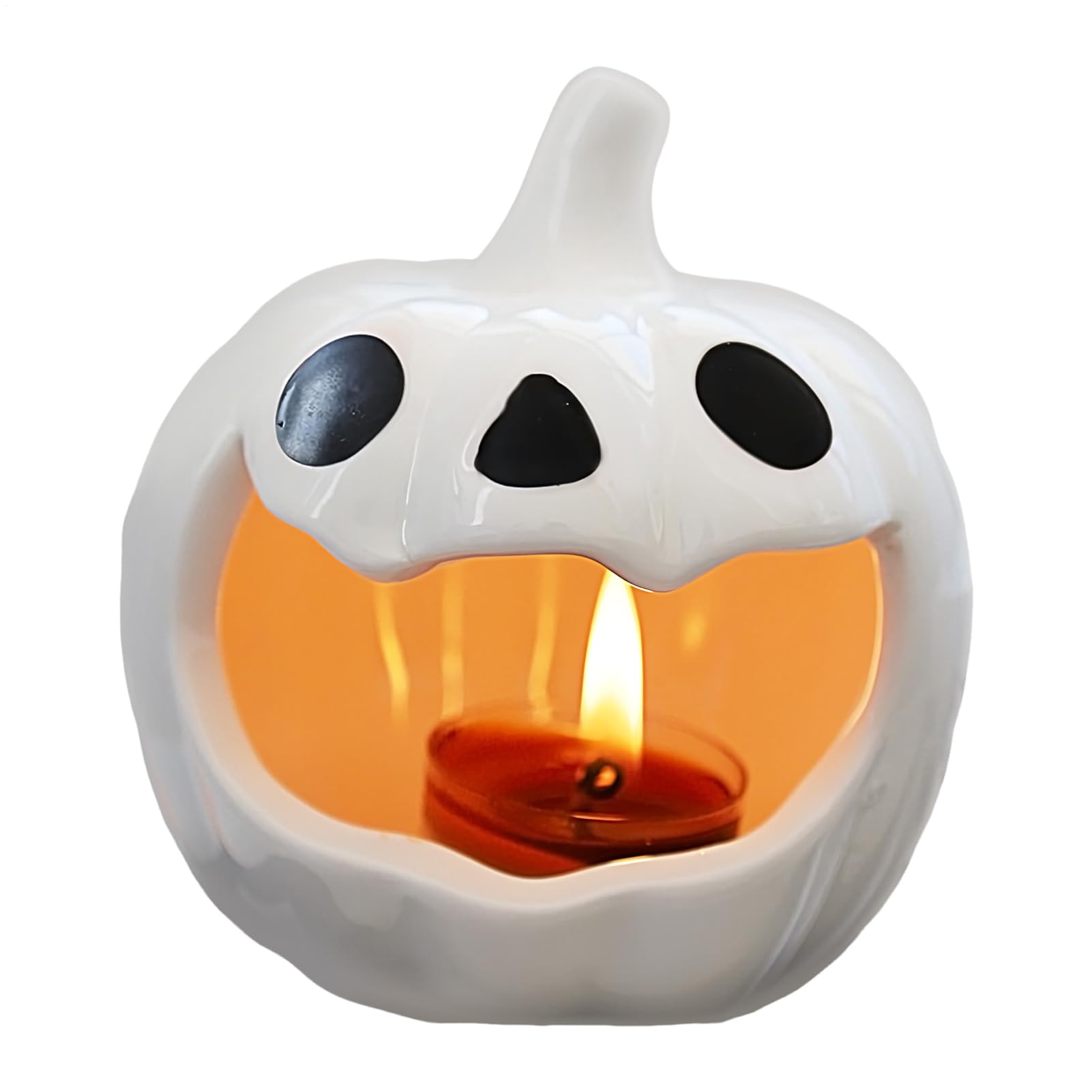 Bougeoir en céramique d'Halloween pour sécuriser vos bougies sur la cheminée