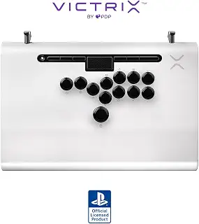 【SONY公式ライセンス商品】PDP by TURTLE BEACH Victrix レバーレス アケコン Pro FS-12 Arcade Fight Stick for PlayStation 5 - White, ビクトリクス レバーレス アーケードファイトスティック PS5 ホワイト【国内正規品】