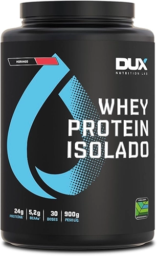 Whey Protein Isolado Morango Pote 900g – Contribui para os Resultados e Auxilia a Recuperação Muscular – Dux Human Health