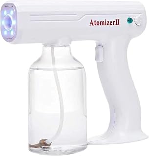 Portable Steam Atomizing Sprays Updated 800ML Portable Wireless Sprayer Disinfectant Blue Light Steam Spray Gun Sterilizing Spray Gun USB Charging Atomizer