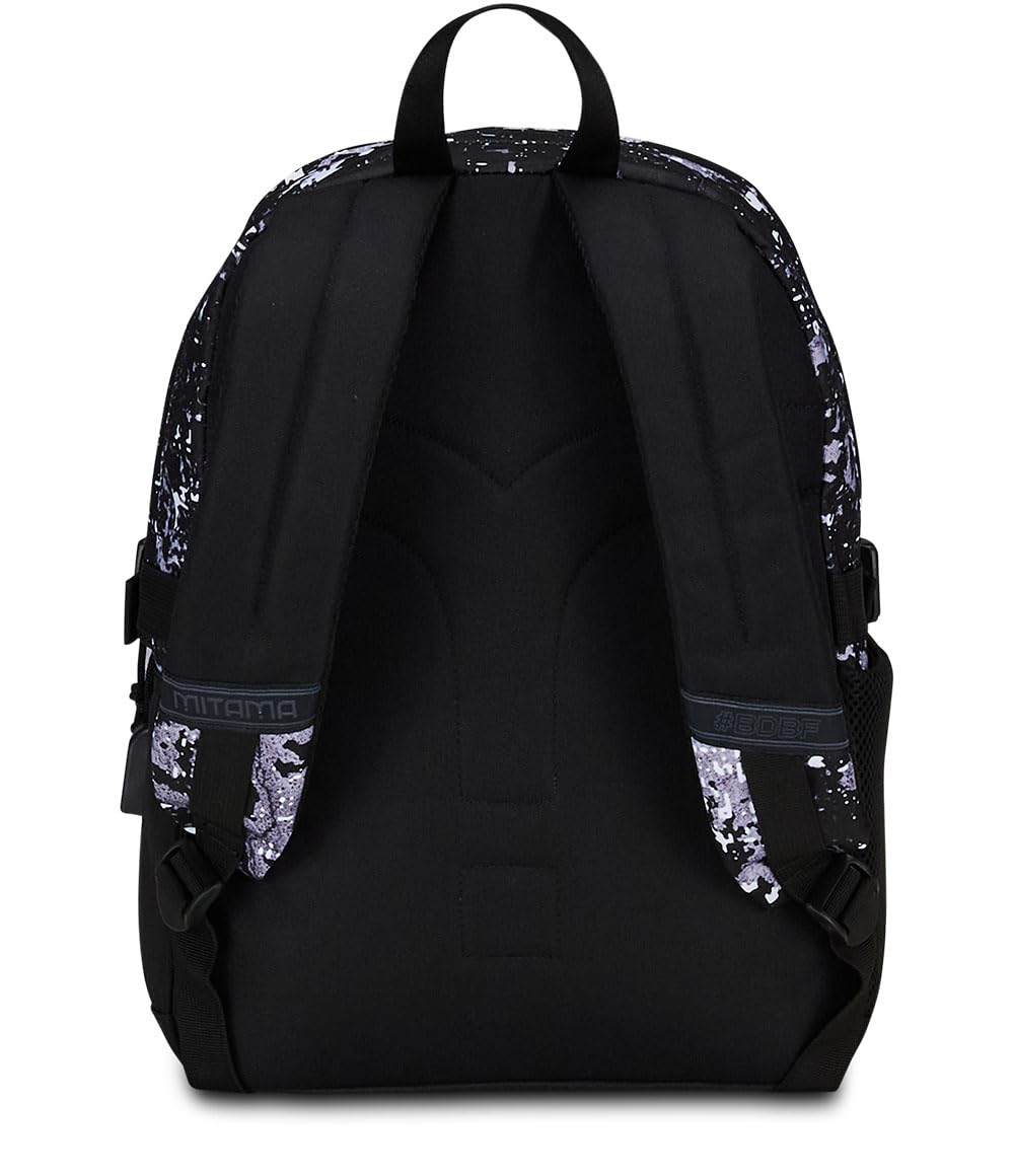 Mitama Zaino Triplo Scomparto Cement con Tasca porta PC, Nero e Grigio, Scuola Elementare e Tempo Libero, Bambino Ragazzo
