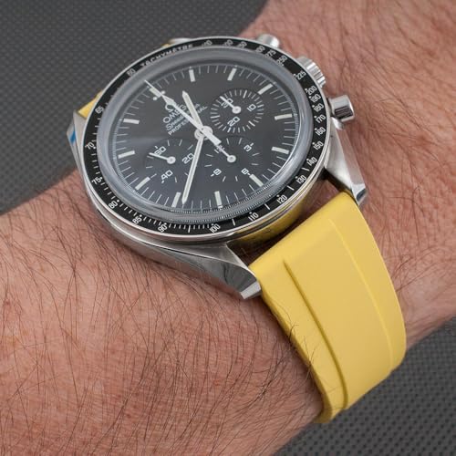 Image of StrapHabit Quick Release Deployant Rubber Watch Strap For Large and Small Wrists - Women and Men - Band FKM Deployment 19mm, 20mm, 21mm, 22mm