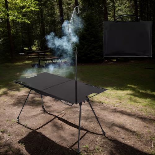 Table pliante portable légère avec bureau réglable et porte-gobelet stable - 4