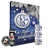 FC Schalke 04 Adventskalender, Weihnachtskalender, Schoko Kalender S04 + Lesezeichen & Aufkleber Wir lieben Fussball
