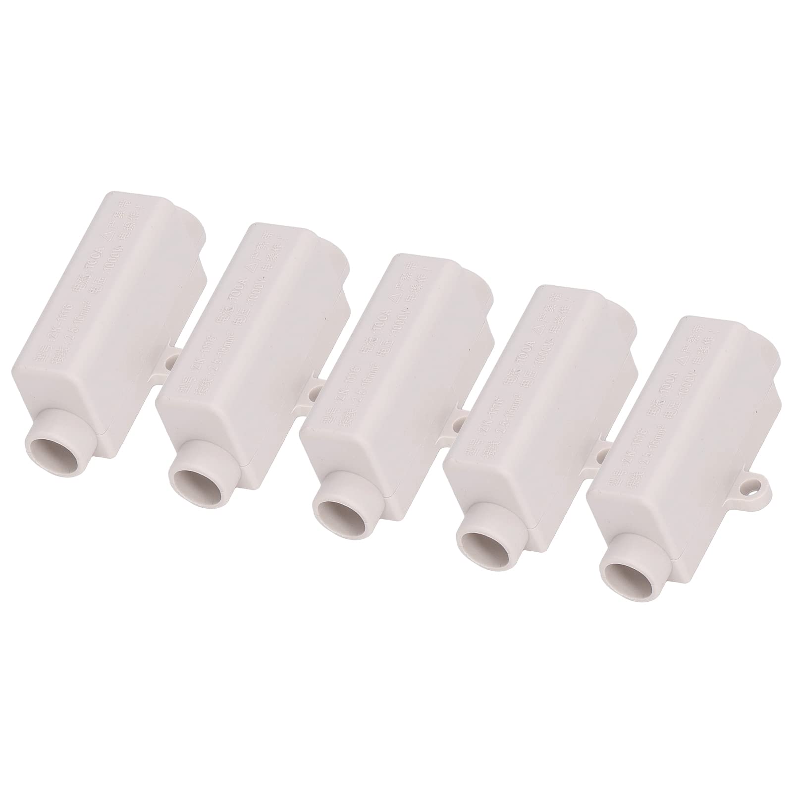 Hoembpn 6 Pcs Connecteurs De Câble Bornier En Laiton 1000V 100A Haute Puissance épissure 2,5-16mm² Fil Universel Avec Double Vis Et Coque Ignifuge, Pour Ménage, Industriel, Boîte De Distribution