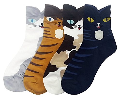 Chaussettes chat en coton femme idéales pour cocooning à la maison