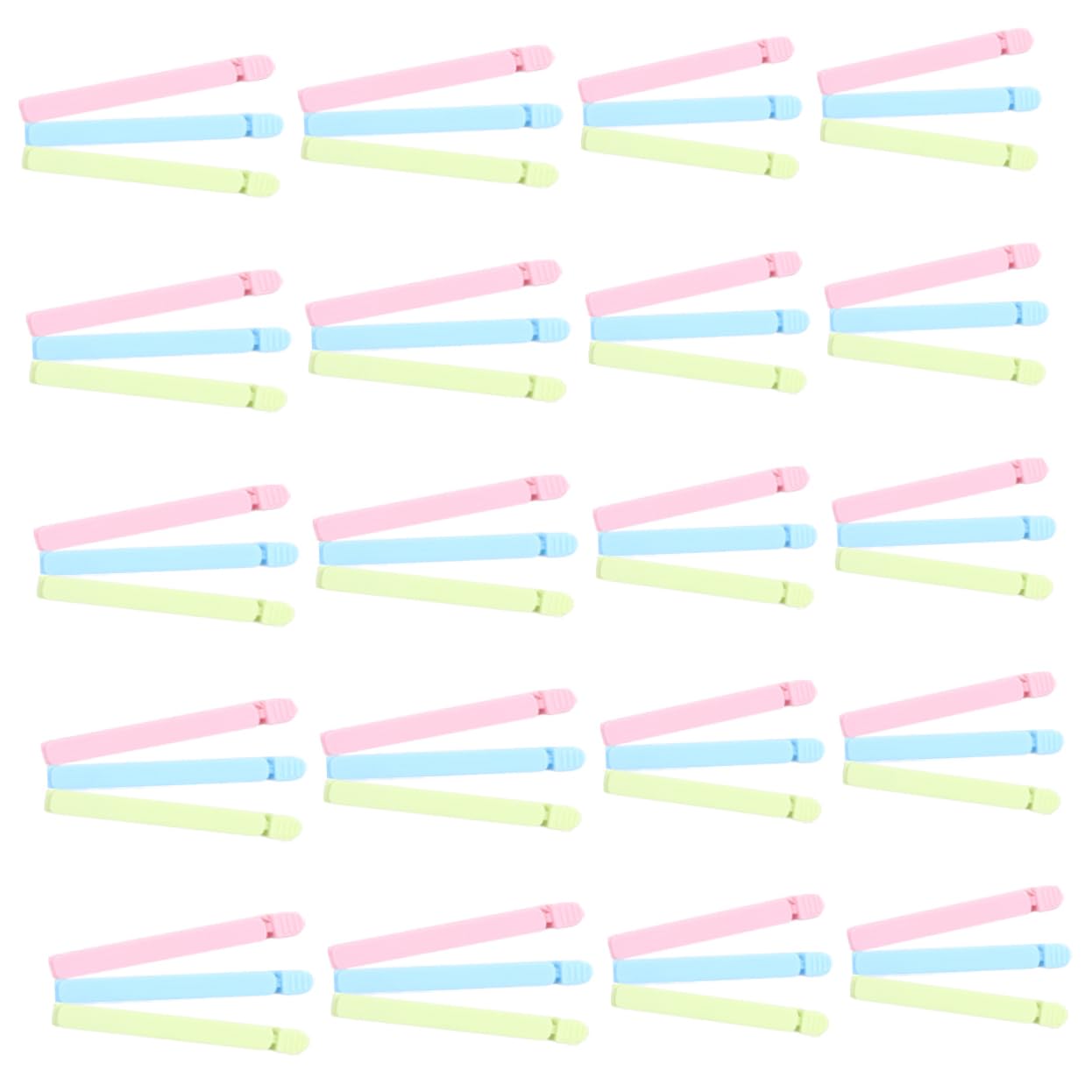 BRIGHTFUFU 60Pcs Multi Function Food Clips Household Bag Clips Mixed Colors for Sealing Snacks Chips and Food Bags Easy to Use Edges Sealing