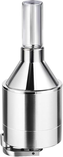 GALPADA Powder Grinder Metal Hand Mill Funnel Tools Herb Crusher with Glass Bottle