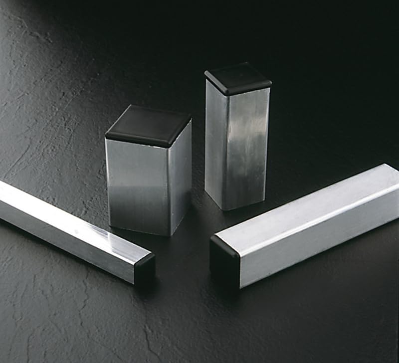 Image of Caplugs SQR-1-1 /8-14-20 SQR Series, Plugs for Square Tubing, to fit Square Tube Size OD1.125, to Fit Wall Thickness 14-20 Ga. (.083-.035) inch, PE-LD, Black, Exterior Ribs, Pack of 60 (99395084)