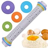 Multiuso y antiadherente: el rodillo con aro grueso no es pegajoso, ideal para fondant, galletas, pizza casera, pasteles franceses, pasteles, galletas frescas y albóndigas, costras, tartas de huevo, pasteles de boda, etc.