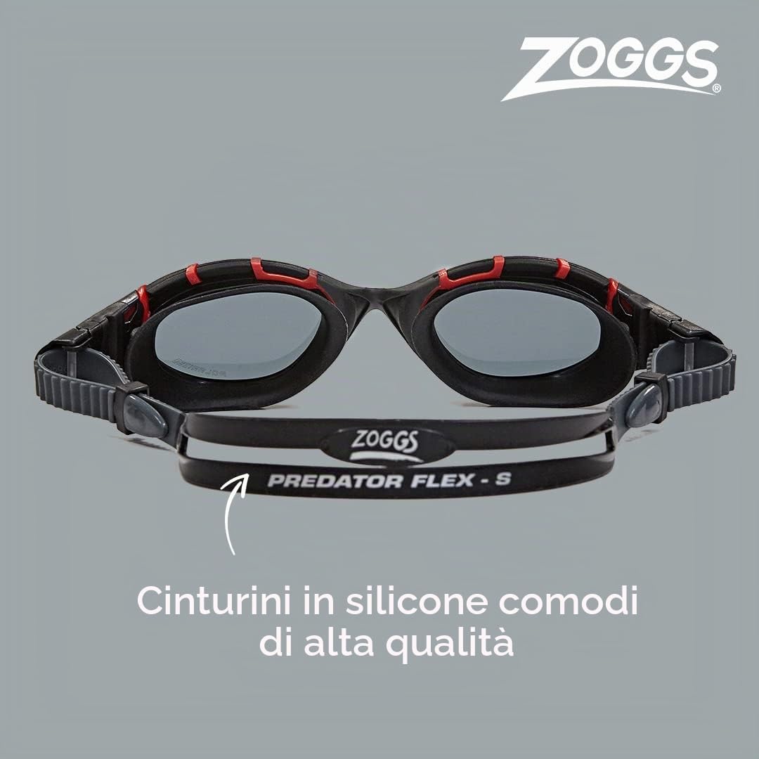 Zoggs Predator Flex Polarized Ultra-Smaller Fit Occhialini da Nuoto, Unisex Adulto