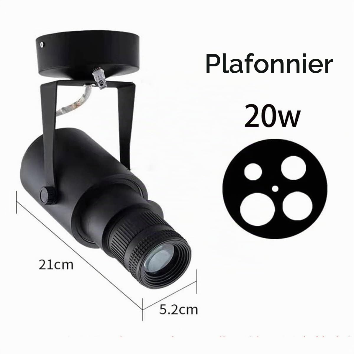 Spot LED Pinspot, Spots de Zoom pour Scène de Théâtre, Spot de Zoom sur Rail à LED 20W/30W, éclairage de Spot de Fond de Café de Restaurant de Bar KTV,20W/B-3000K