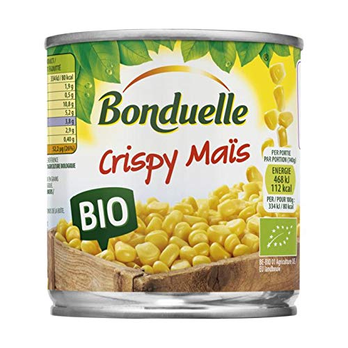 Bonduelle Crispy Organic Corn Maïs Bio Healthy Canned Vegetables 150G