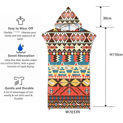 Surwin Poncho con Cappuccio Asciugamano, Cambiarsi...