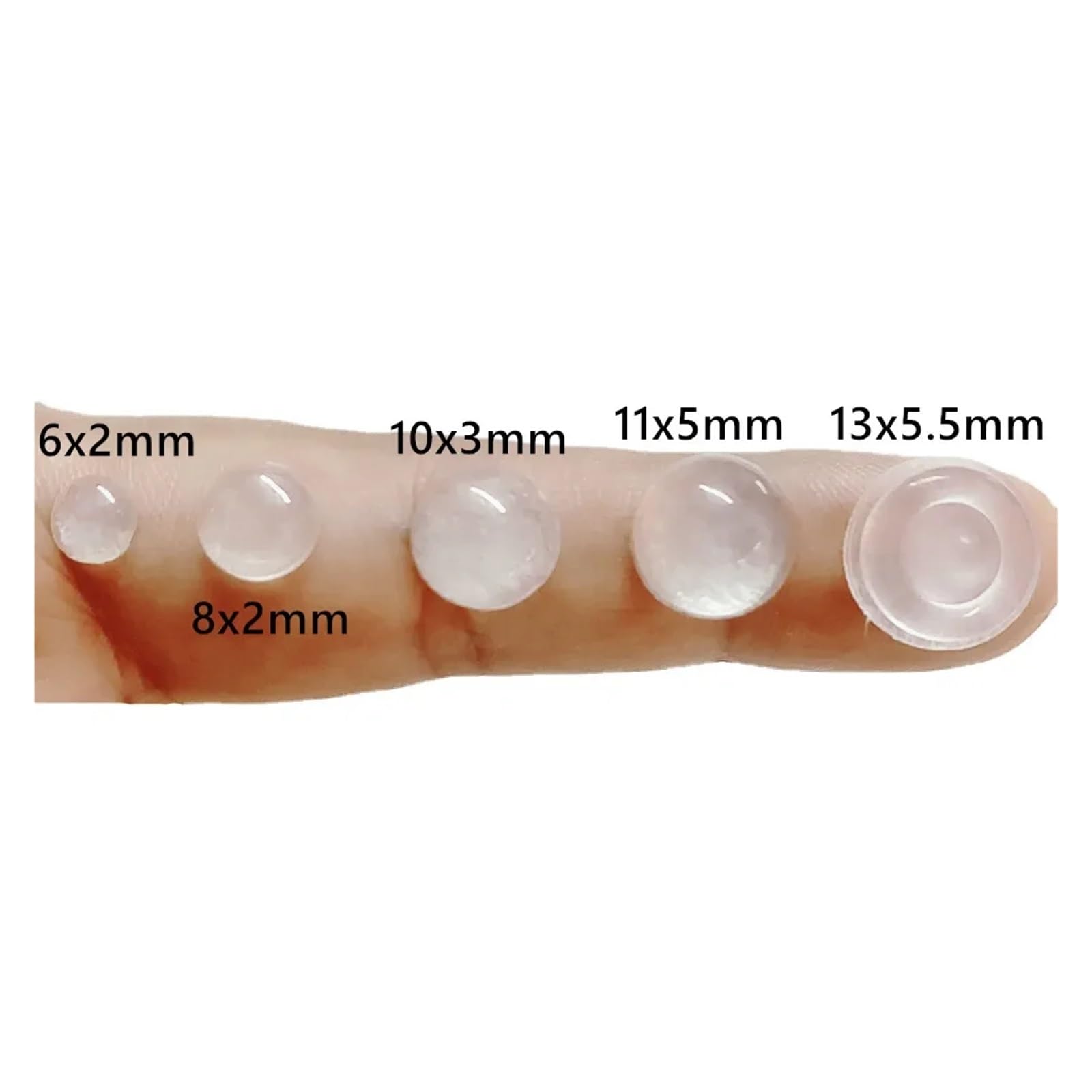 Almohadillas Protectoras de Silicona 100 Uds. Tope de Puerta Autoadhesivo Amortiguador Goma Parachoques gabinete Almohadillas Silicona for Muebles Protectoras(10x3.0mm-100pcs)