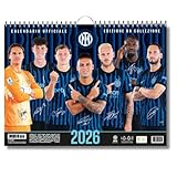 EURO PUBLISHING: Calendario Orizzontale Inter 2026 - Edizione da Collezione - cm 44x33 - Prodotto Ufficiale