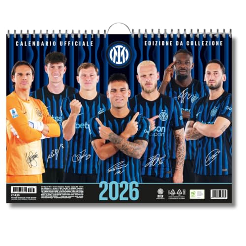 Inter de Milan Calendrier officiel 2018 de collection, 44 x 33 cm (français non garanti)