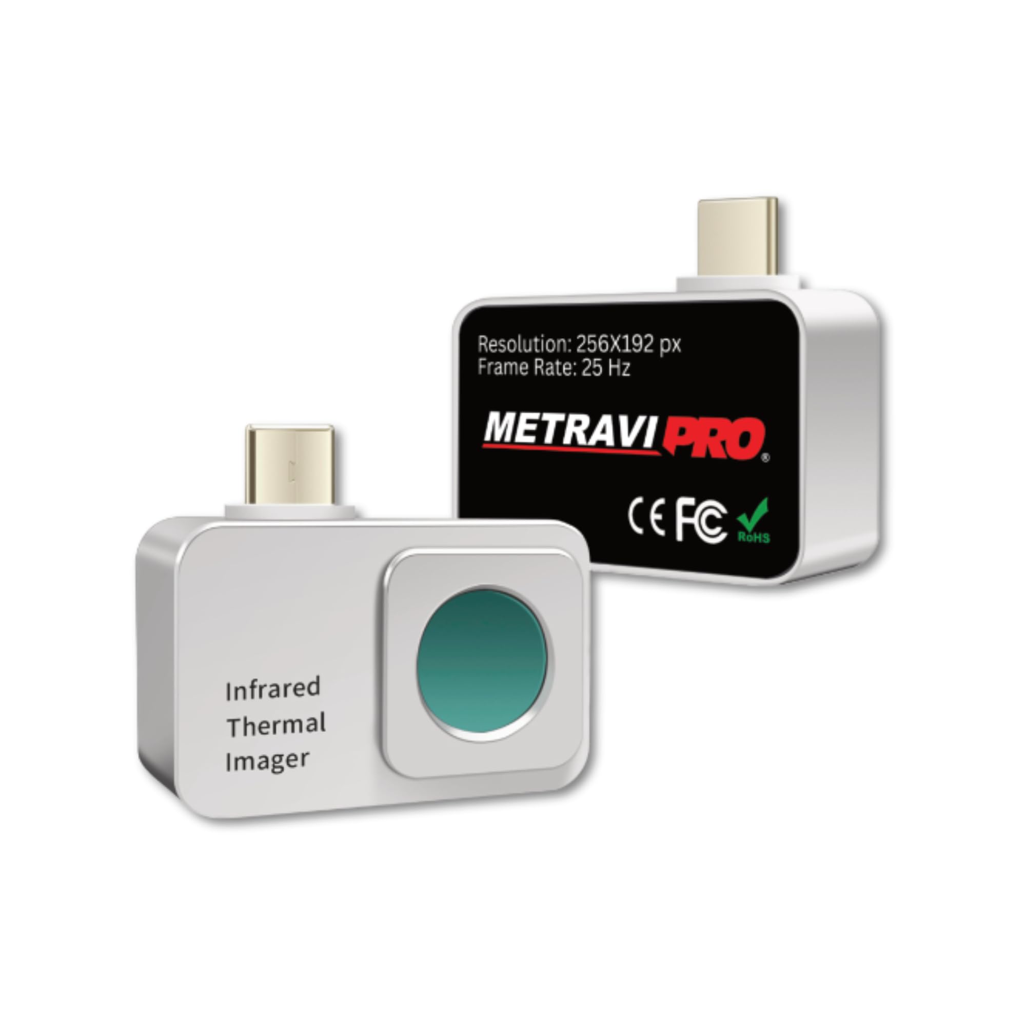 Metravi Pro TI-9 Thermal Imager Module, Plug & Play, USB C type for Android Smartphones, -15°C～600°C, 256x192 px, with MetraTherm App for analysis. IP54 protection.-image-13