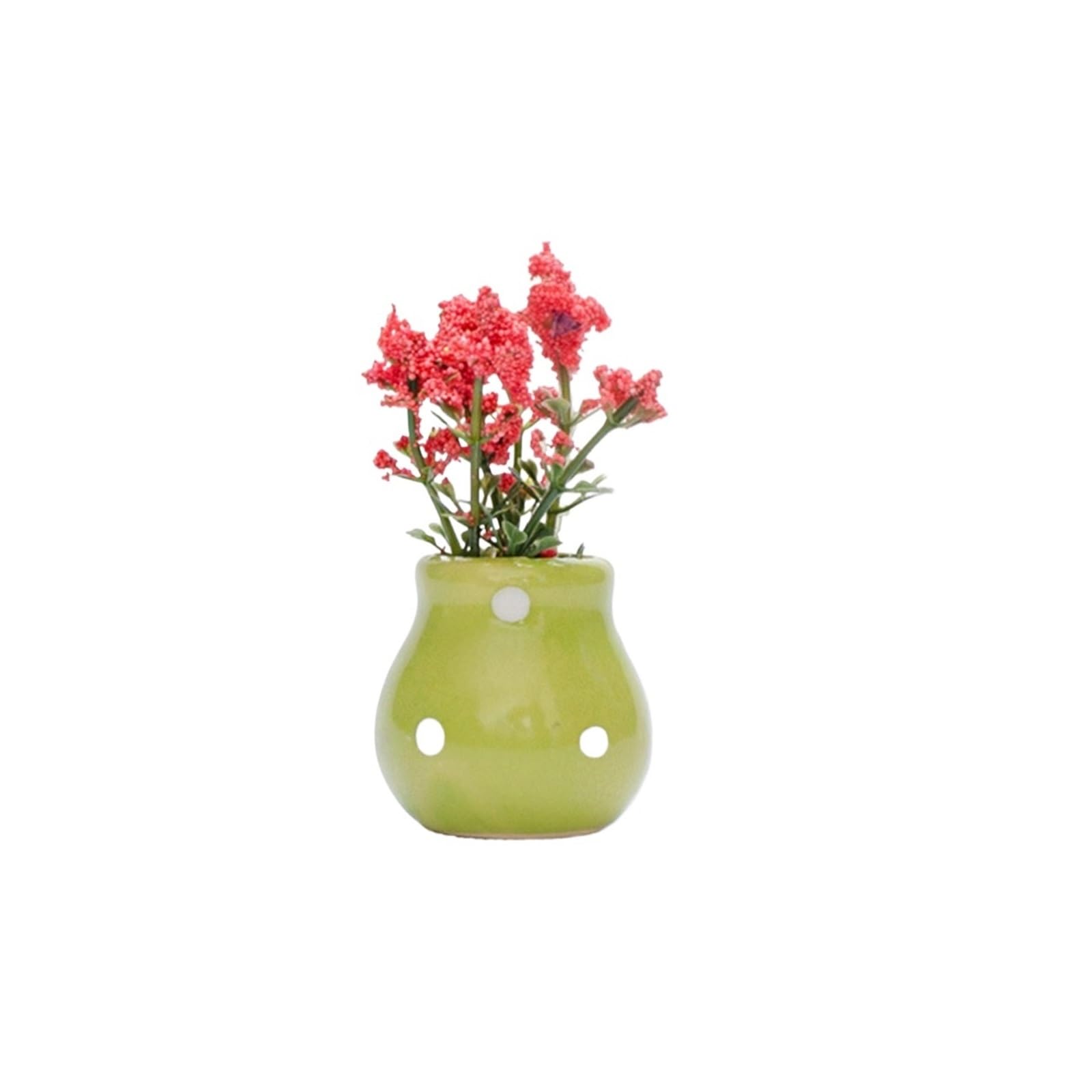 3pcs Cute Mini Ceramic Plant Fridge Magnets - Tiny 3D Vase Decorations For Kitchen & Office(Color10)