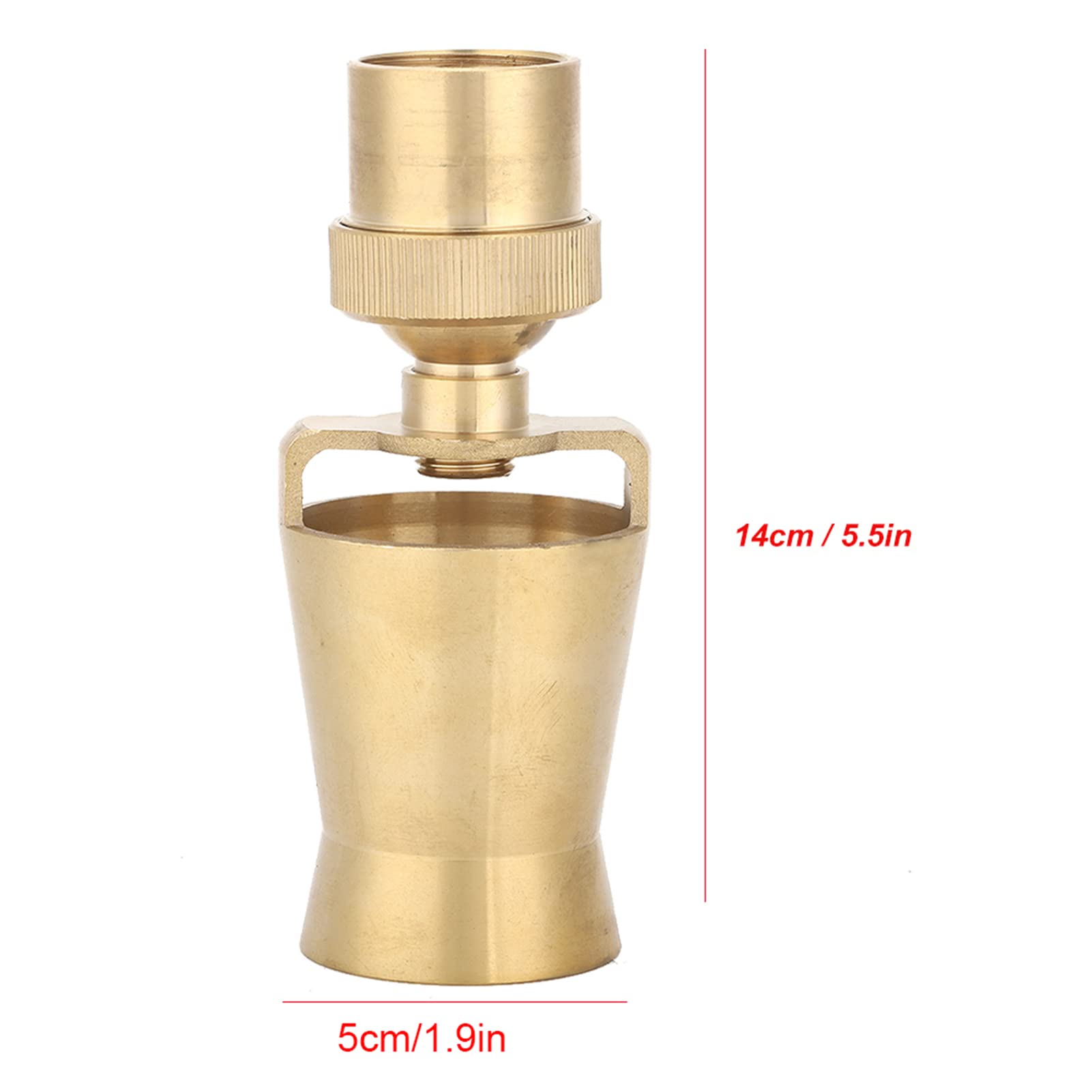 QANYEGN Fountain Nozzle, Pond Column Water Spray Head, Regulateable Multi Tube Copper Spray Head for Garden Pool Amusement Park