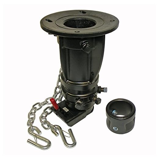 12" to 16" Adjustable height Convert-a-ball Fifth Wheel to Gooseneck Cushioned Trailer Hitch Adapter / Converter