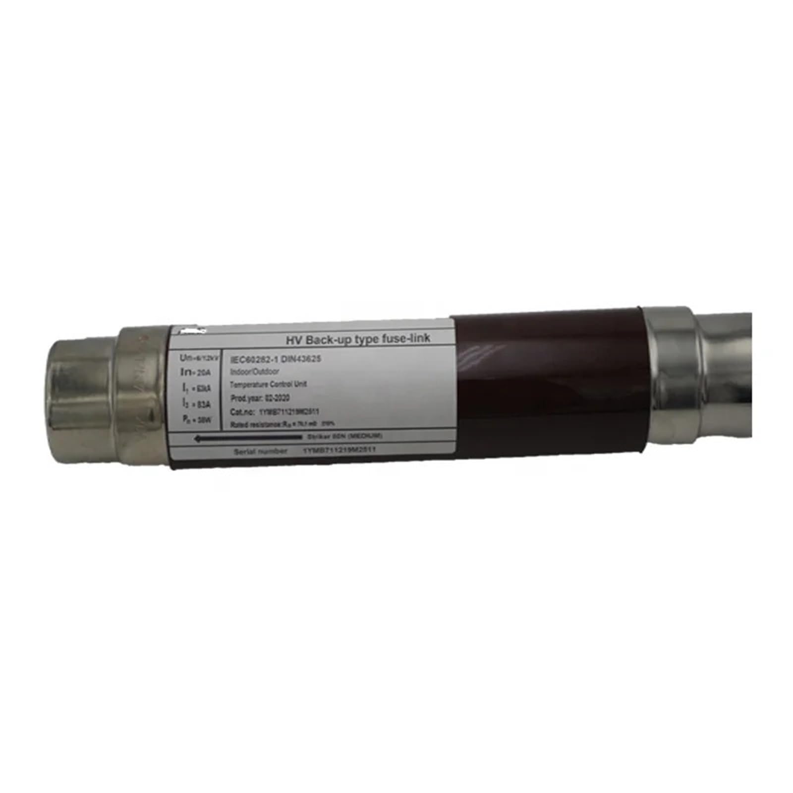 Fusible électronique Haute Tension cylindrique anti-surcharge pour réseau 7,2 KV 100 A