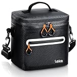 Lekesky Cool Bag 20L Waterproof Leakproof Insulated Cooler Lunch Bag, Thermal Lightweight Easy-Clean Lunch Box for Work & Outdoor Use,Black