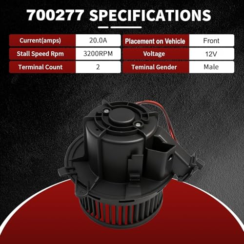 Image of Vetmor 700277 HVAC Heater Blower Motor with Fan Front for Mercedes Benz 2012-2015 C-Class | 2011-2016 E-Class | 2012-2015 GLK-Class | 2013-2020 SL-Class | 2012-2018 CLS-Class, Replace# 2128200708