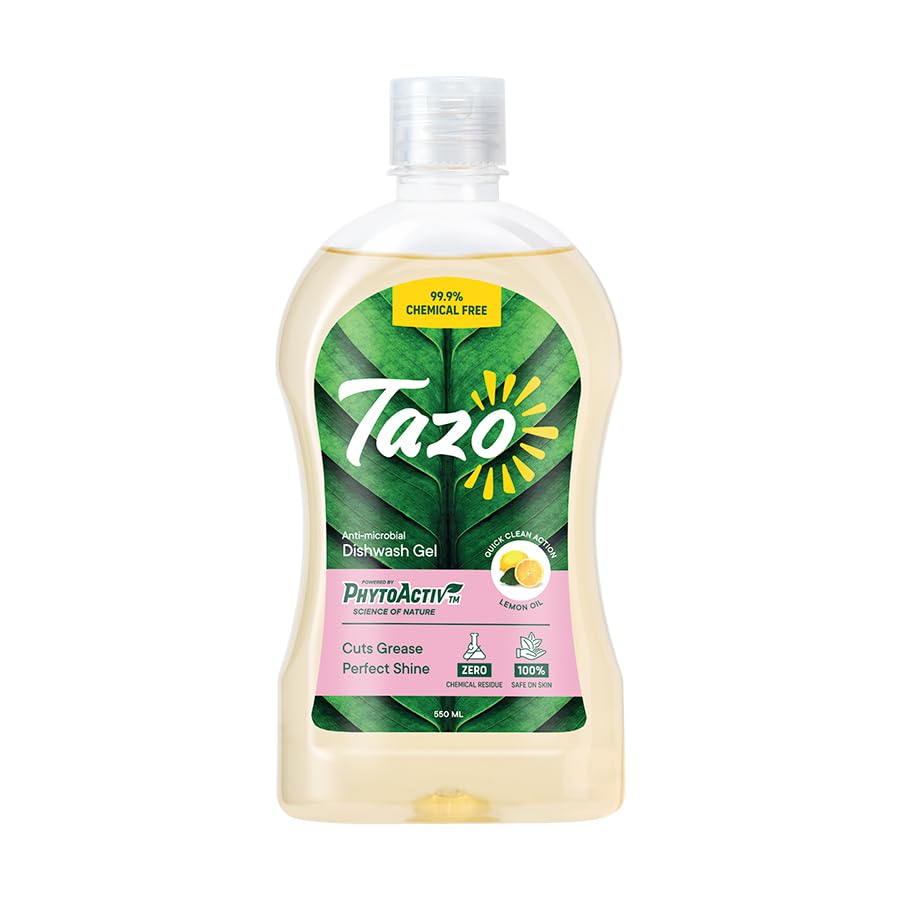 Tazo Dishwash Gel Liquid (550ML Pack of 1), Antimicrobial Dishwasher Liquid Effective On Grease & Oil, Biodegradable & Plant Powered, Safe Dish Cleaner For Baby Bottles & Utensils, Kills 99.99% Germs (B0CGWXSNJR) Amazon Price History, Amazon Price Tracker