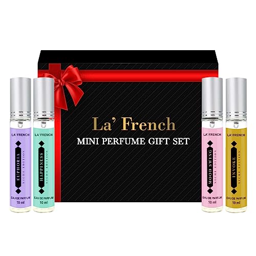 Image of La French Niche Edition Luxury Perfume Gift Set 4x10 ML | Extra Long Lasting Fragrance Scent | Euphoria | Mood Swing | Happiness | Invoke | Gift Set for Men & Women