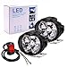 1 Paio Fari Supplementari Moto LED,Universale 6LED Faretti per Moto 12V 24V Moto Fendinebbia Luci Ausiliari con Interruttore a Pulsante ON/OFF