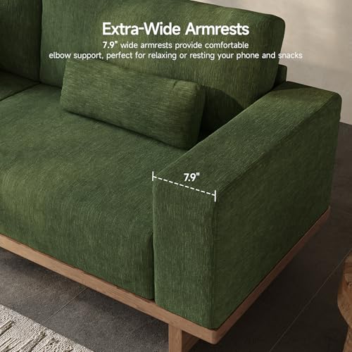 Image of ONBRILL 89 inch Loveseat Sofa for Living Room, Comfy Chenille Fabric Couch