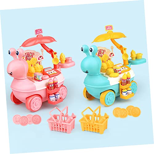 SAFIGLE Crianças 2 Peças Brinquedos Venda Automática Sorvete Simulação Mini Carrinho Filho Brinquedo