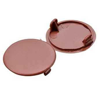 Hinge Hole Cover 35mm Hole Plug Brown, Round Plastic Plugs, Plastic Screw Decorative Cover, Furniture Hole Plug Cover for Covering Screw Holes 100 pcs