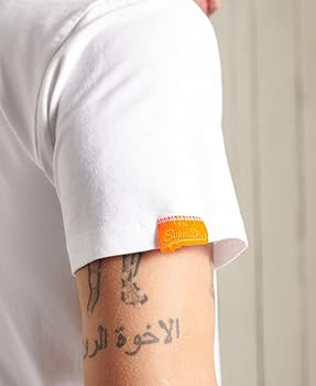 Superdry Herren T-Shirt Vintage - Orange Label Mit Stickerei