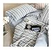 LOKLNEYK Class A Mother & Baby Grade Jacquard Cotton Double-Layer Yarn Four-Piece Set: Elegantly Styled Pure Duvet Cover, Sheet, and Fitted with Bow Tie(Powder,220x240four-pieceset)