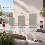 KICKER Outdoor Audio 6 Outdoor Speakers, Weatherproof, Ivory - Image 3