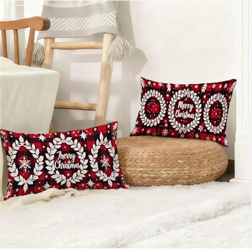 Housse de coussin lin 40x70cm imperméable blanche de haute qualité - 5