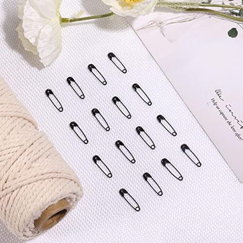 500 Pcs 19mm Safety Pins, Mini Safety Pins Metal Small Safety Pins for Art Craft Sewing Jewelry Making (Black)