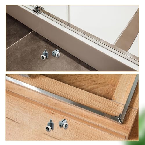 Poleas para puerta corredera baño COLLBATH de rodamiento doble resistente 4