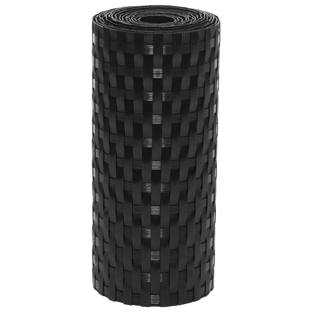 Paravents de Balcon 5 pcs Noir 255x19 cm résine tressée,Quincaillerie,Clôtures & barrières,Panneaux de clôture,1.94 kg-156318