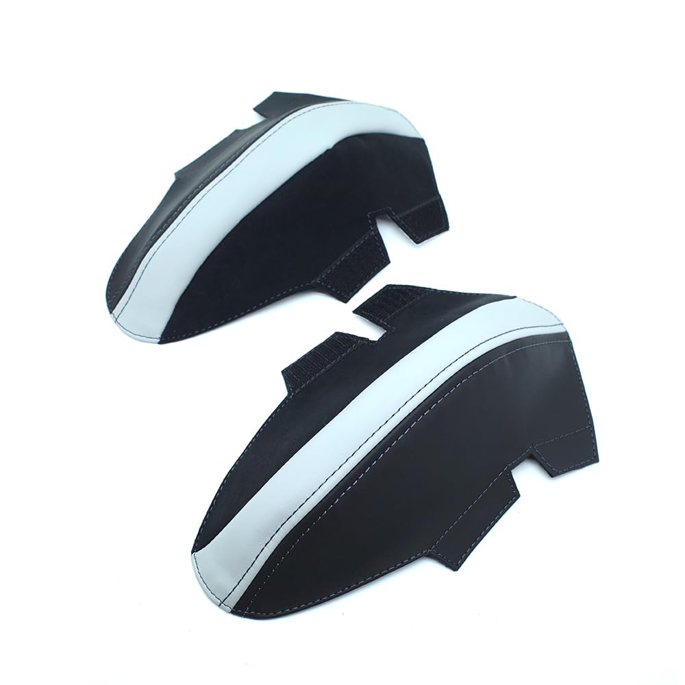 Protector de mejilla exterior de carbono para BMW M (2 unidades) para G87 M2, G80/G81 M3, G82/G83 M4, F90 M5, F91/F92/F93 M8 – Funda de piel con (Silverstone)