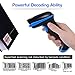 WoneNice 2.4G Wireless Barcode Scanner – 1D Handheld Cordless Barcode Reader for Retail, Warehouse, Inventory – 100ft Range, Plug & Play – Compatible with Windows, Linux, POS (Blue)
