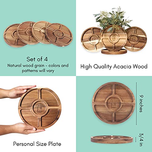 Image of Daydreamer Designs Cheese Board Set (9 inch x 3 /4 inch), Mini Charcuterie Boards - Acacia Wood, Cheese Boards Charcuterie Boards, - Charcuterie Board Gift Set- Mini Cheese Board, Small Cheese Board, 9in