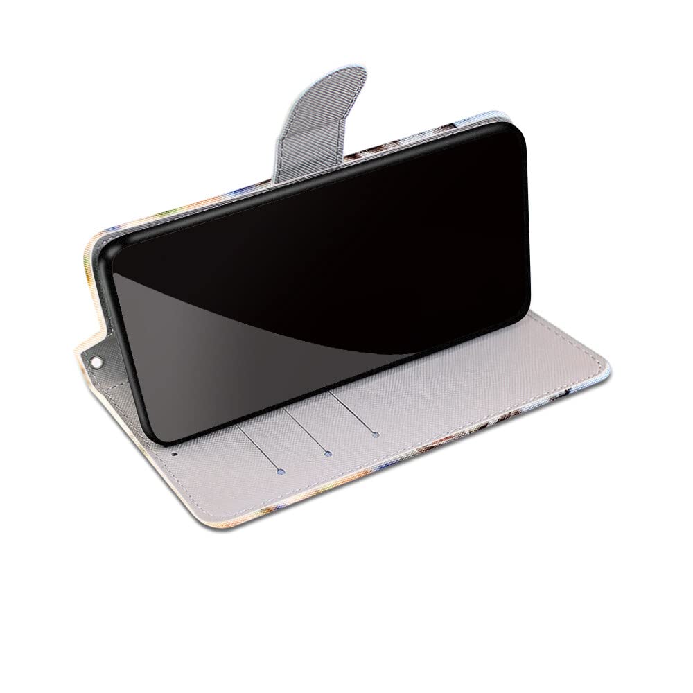 LG K31 / Aristo 5 Hülle – 3D PU Leder Flip Cover Mit Ständer & Kartenfach, Magnetverschluss (Mops Design)