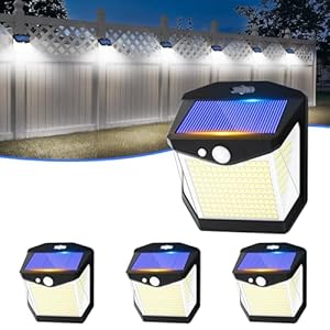 Vanranger Solarlampen LED Strahler Außenwandleuchten