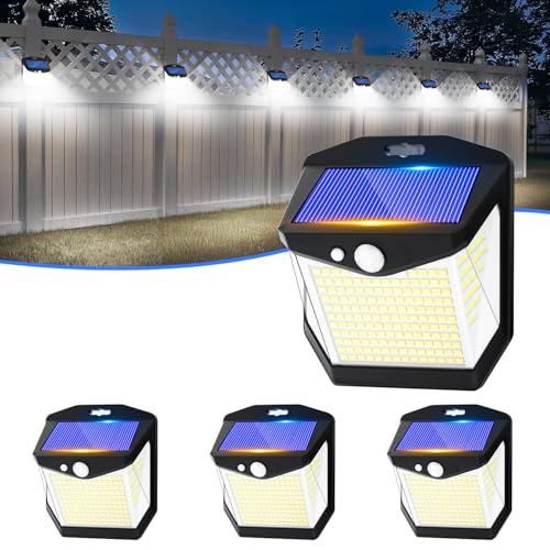 Vanranger Solarlampen LED Strahler Außen mit Bewegungsmelder: 248 LED Aussen Solar Lampe Outdoor IP65 Wasserdicht Solarleuchte Licht Aussenleuchte 3...