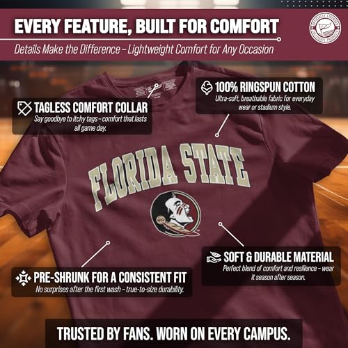 Image of NCAA Gameday Cotton T-Shirt for Men and Women | Officially Licensed NCAA Tee - Preshrunk Ring-Spun Cotton - Screen-Printed Team Logo